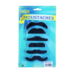 Lot de 6 moustaches adulte