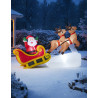 D√©coration gonflable lumineuse tra√Æneau du P√®re No√´l 210 cm  