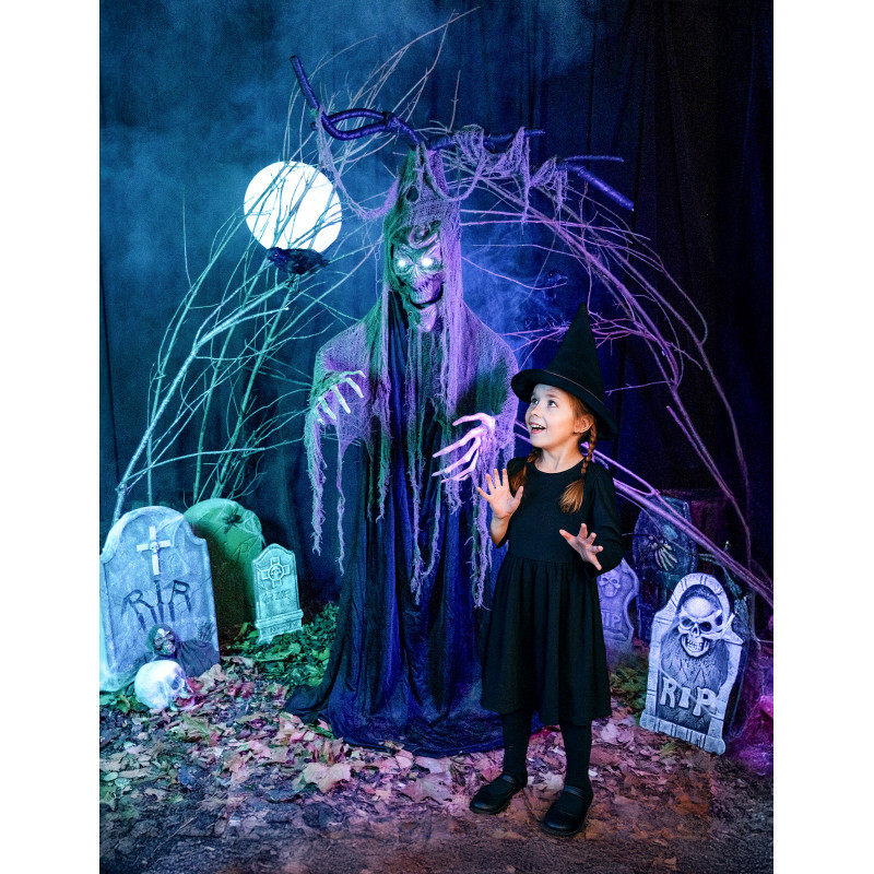 Arbre hant√© articul√© lumineux et sonore 2 m Halloween  