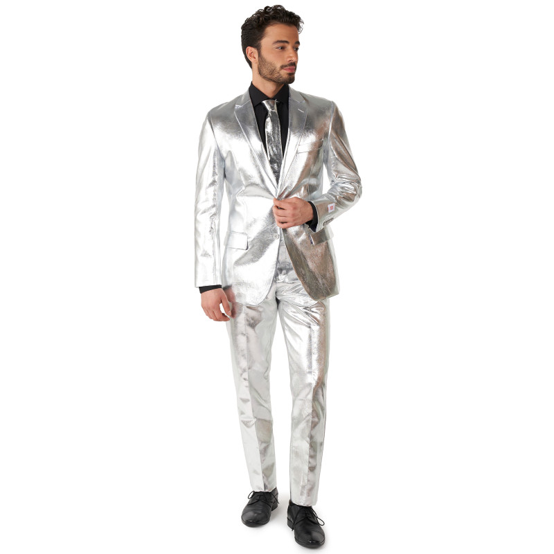 Costume Mr. Shiny Silver homme Opposuits  