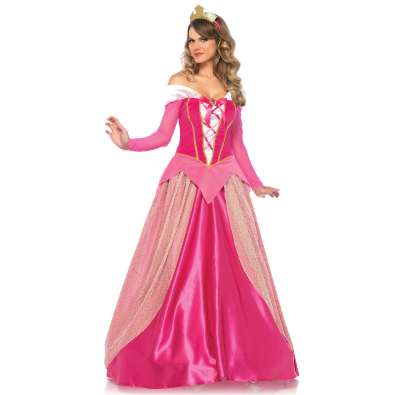 D√©guisement princesse rose luxe femme  