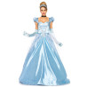 D√©guisement princesse robe bleu satin√© femme  