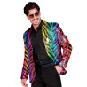 Veste de costume √† sequins tigr√©e arc en ciel adulte  
