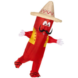D√©guisement gonflable piment mexicain adulte  