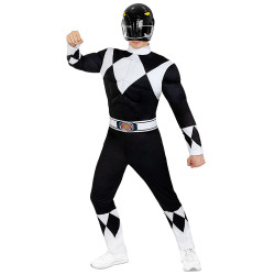 D√©guisement Power Ranger noir adulte  