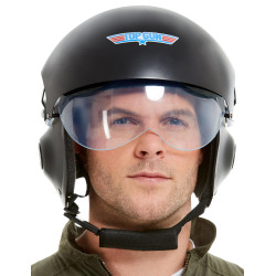 Casque Top Gun Deluxe noir adulte  