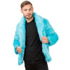 Manteau en fausse fourrure bleue adulte  