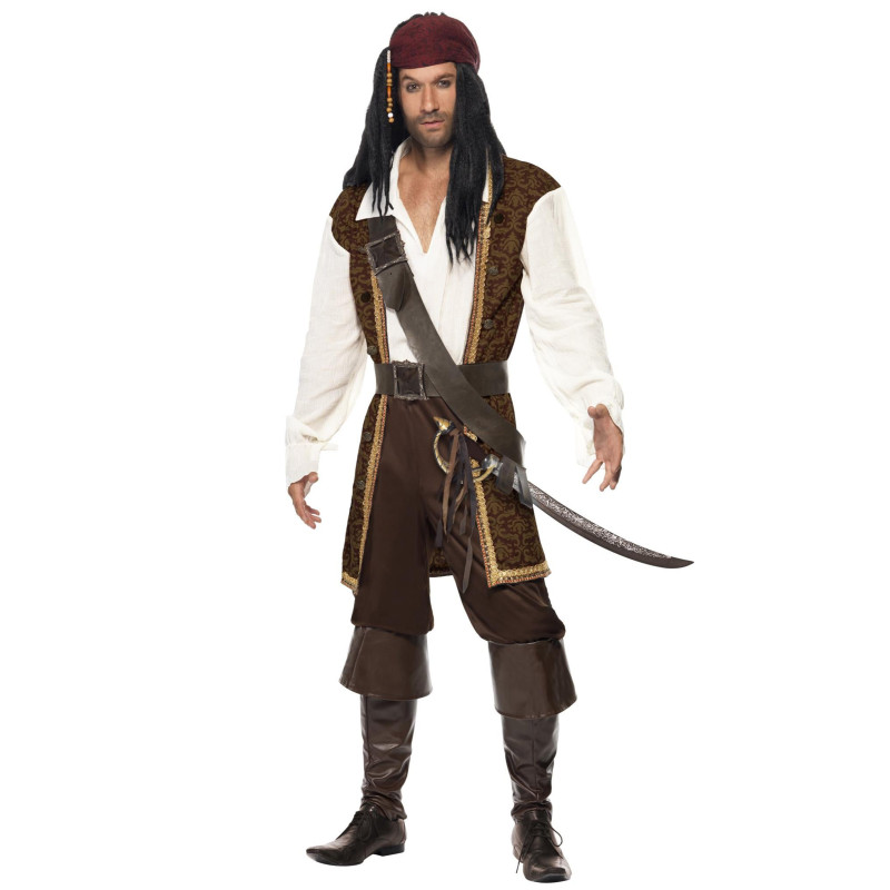 D√©guisement pirate marron homme  