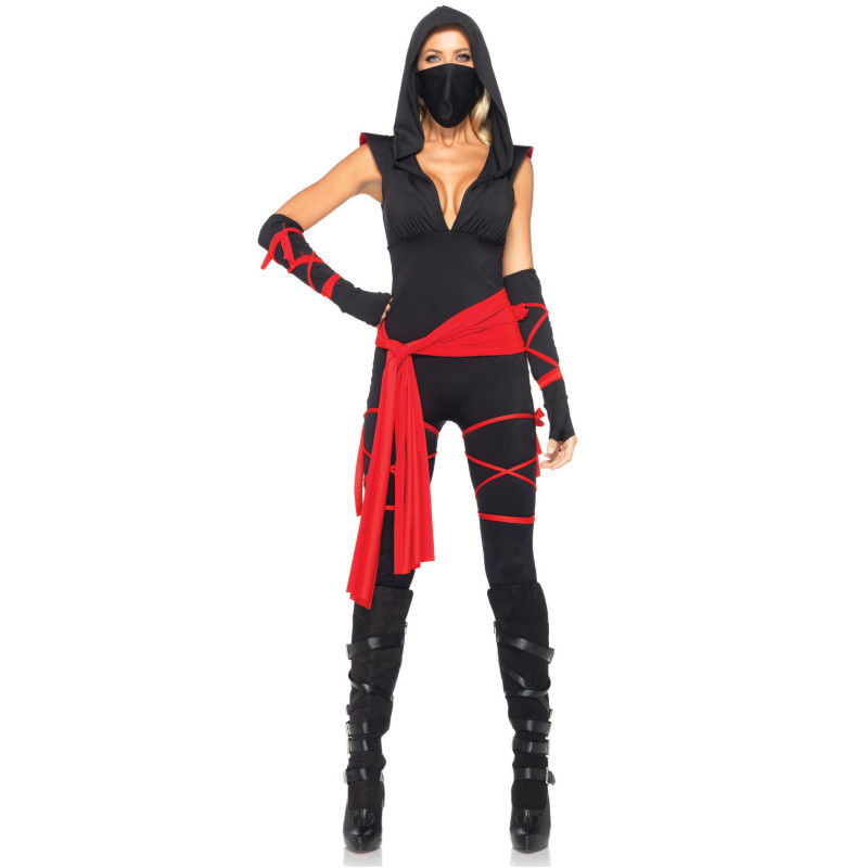 D√©guisement ninja noir sexy luxe femme  