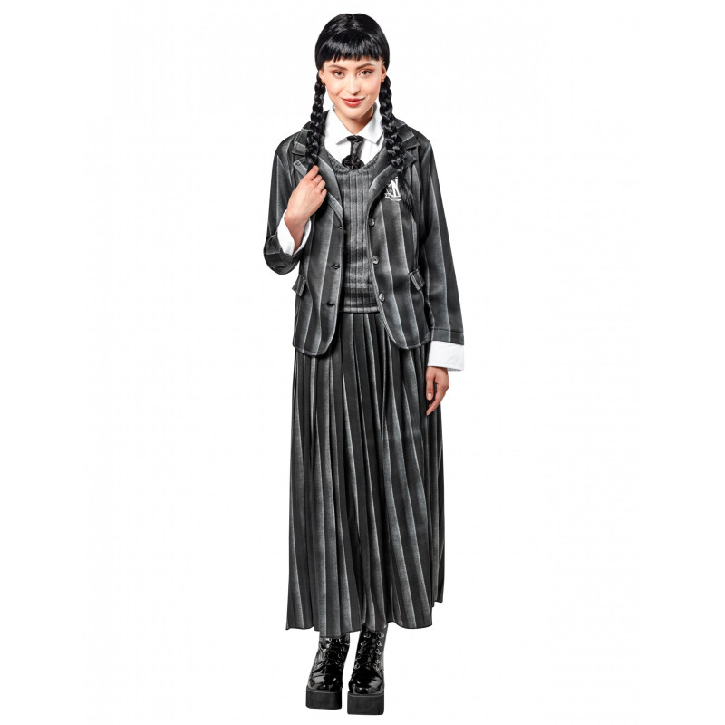 D√©guisement uniforme scolaire Mercredi Addams femme  