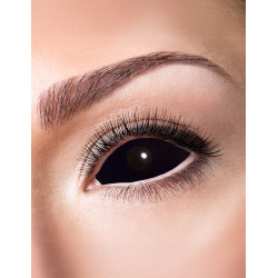 Lentilles fantaisie sclera oeil noir 6 mois adulte  