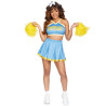 D√©guisement luxe pompom girl bleu ciel femme  