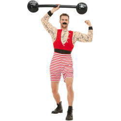 D√©guisement homme fort tatou√© adulte  