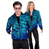 Veste √† sequins vague bleue adulte  