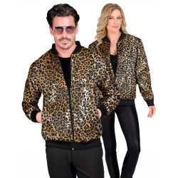 Veste √† sequins l√©opard adulte  