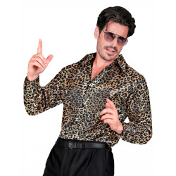 Chemise √† sequins l√©opard homme  