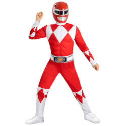 D√©guisement Power Ranger rouge muscl√© enfant  