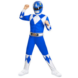 D√©guisement Power Ranger muscl√© bleu enfant  