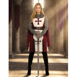 D√©guisement chevalier templier luxe femme  