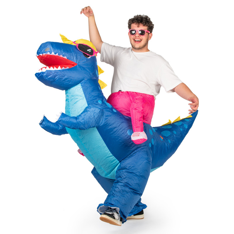 D√©guisement gonflable √† dos de dinosaure adulte  