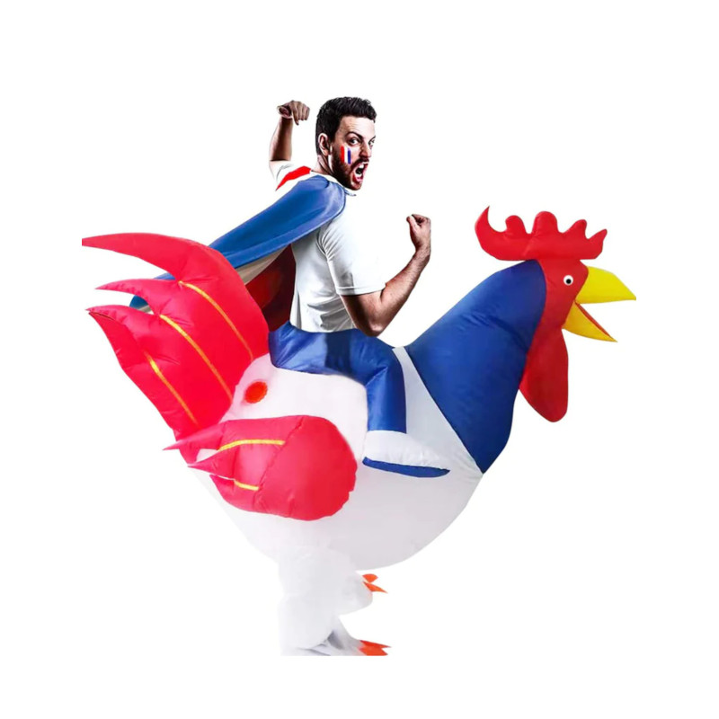 D√©guisement gonflable coq adulte  