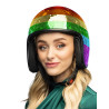 Casque boule √† facettes arc en ciel adulte  