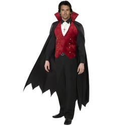 D√©guisement vampire avec cape homme Halloween  