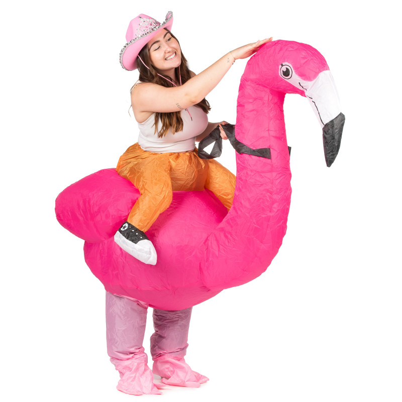D√©guisement gonflable flamingo adulte  