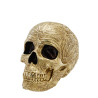 T√™te de mort baroque dor√©e en r√©sine 25cm  