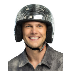 Casque boule √† facettes disco adulte  