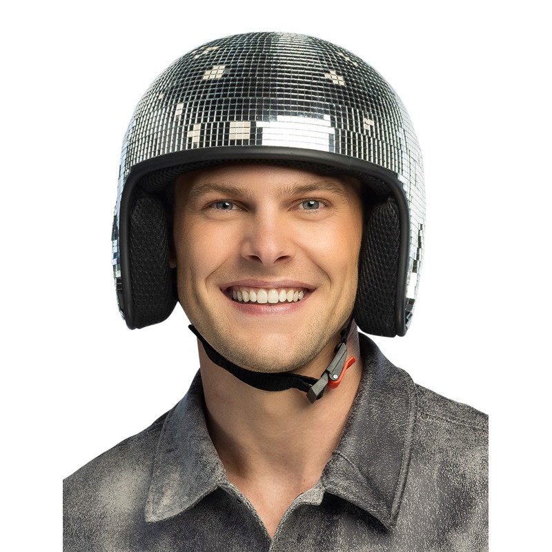 Casque boule √† facettes disco adulte  