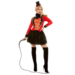 D√©guisement Monsieur Loyal rouge femme  
