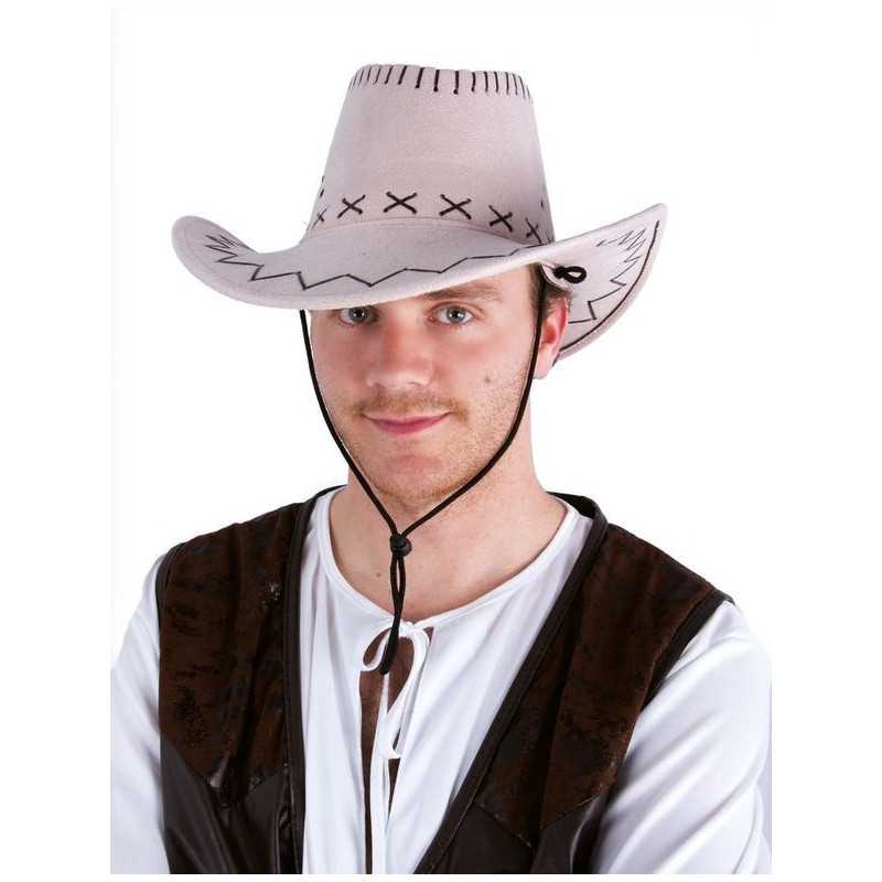 Chapeau de Cowboy Nubuck Adulte - Déguisement Cow Boy Adulte The Duck