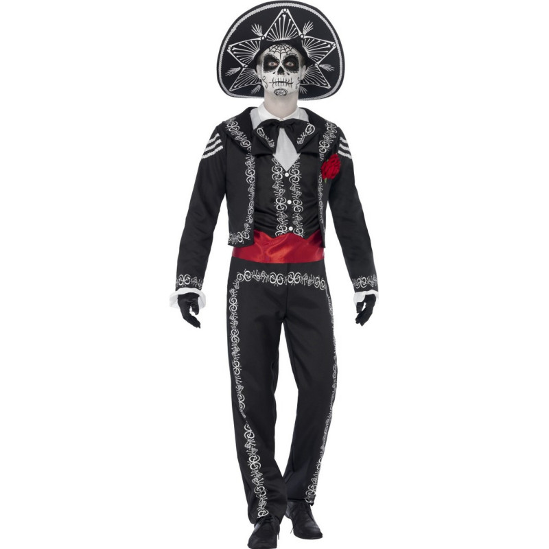 D√©guisement squelette mexicain homme Dia de los muertos  