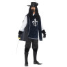 D√©guisement mousquetaire bleu marine homme  