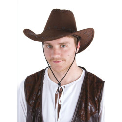 Chapeau de Cowboy Nubuck Adulte - Déguisement Cow Boy Adulte The Duck