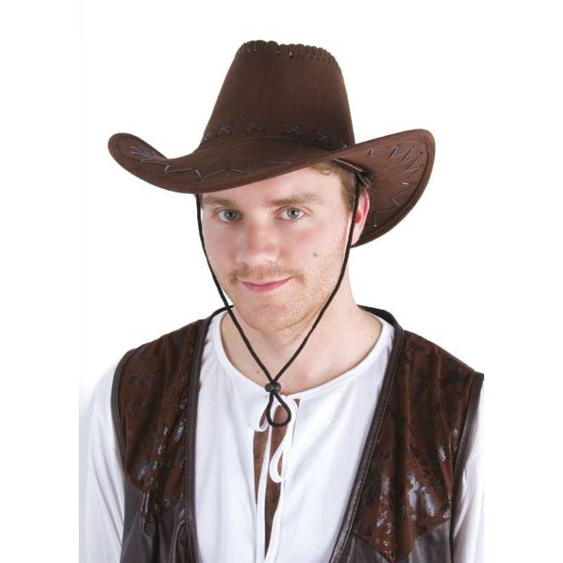 Chapeau de Cowboy Nubuck Adulte - Déguisement Cow Boy Adulte The Duck