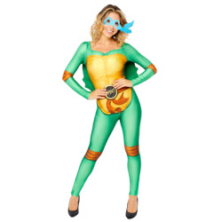D√©guisement Tortue Ninja avec 4 masques femme  