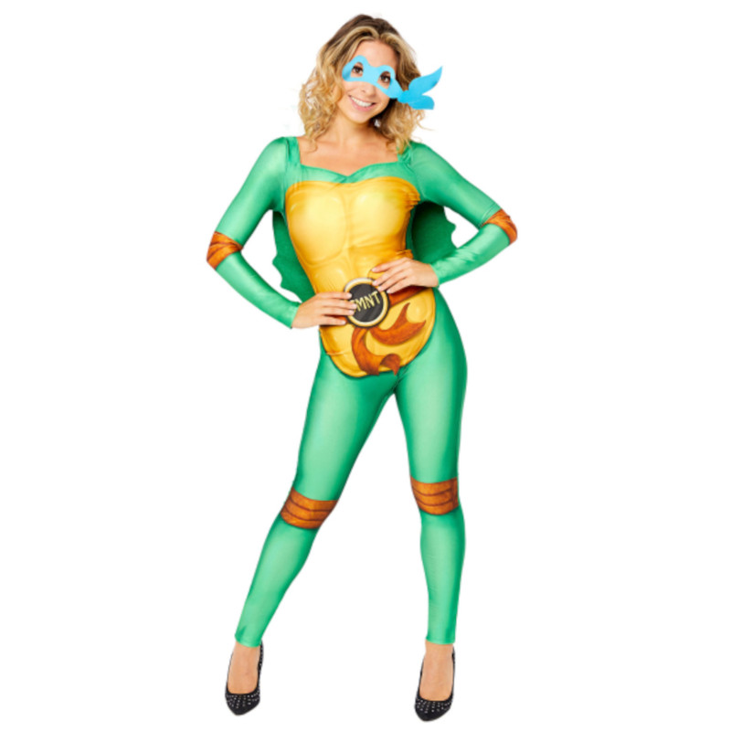 D√©guisement Tortue Ninja avec 4 masques femme  