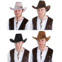 Chapeau de Cowboy Nubuck Adulte - Déguisement Cow Boy Adulte The Duck