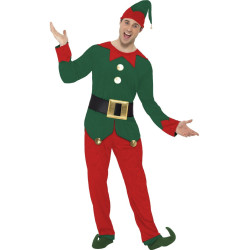 D√©guisement elfe bicolore homme No√´l  