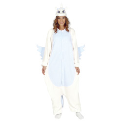 Combinaison licorne blanche et bleue adulte  