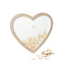 Livre d'or cadre paillet√© cuivr√© avec c?urs en bois 37 x 40 cm  