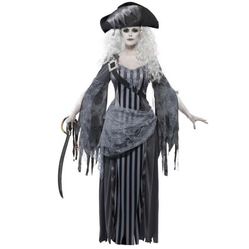 D√©guisement fant√¥me pirate grise femme Halloween  