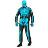 D√©guisement squelette bleu fluo adulte  