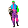 D√©guisement snowboarder fluo grande taille adulte  
