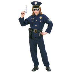 D√©guisement policier bleu marine gar√ßon  