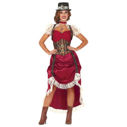 D√©guisement steampunk sexy rouge femme  