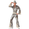 D√©guisement disco argent√© brillant homme  