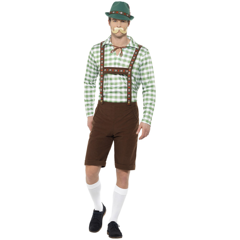 D√©guisement bavarois vert et marron adulte  